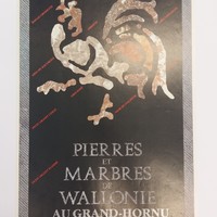 Affiche pour l'exposition Pierres et Marbres de Wallonie au Grand-Hornu (Hornu) du 8 avril au 7 mai 1989